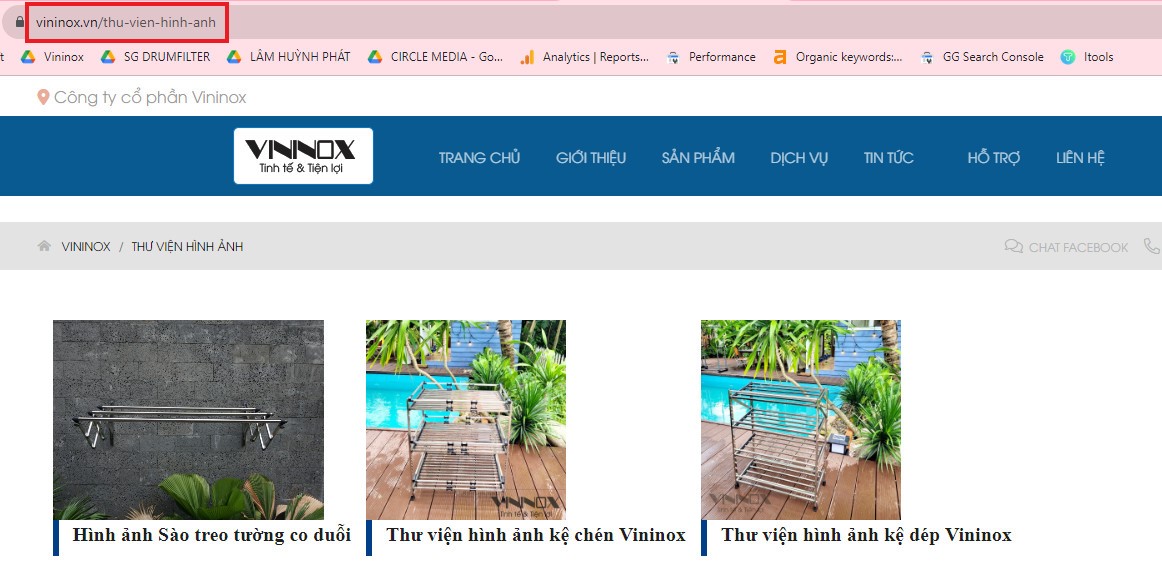 Cách lấy thông tin sản phẩm từ website Vininox