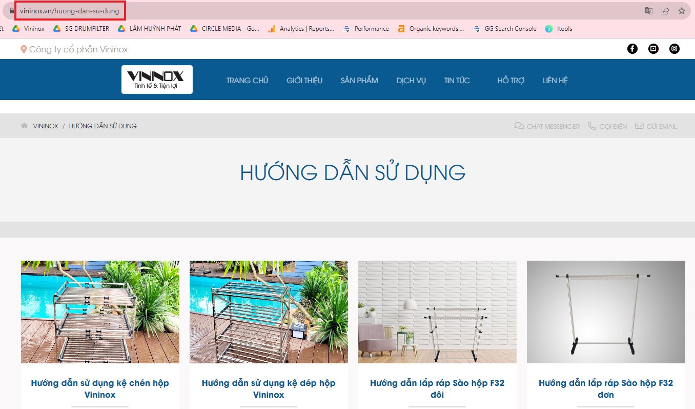 Cách lấy thong tin sản phẩm từ website Vininox