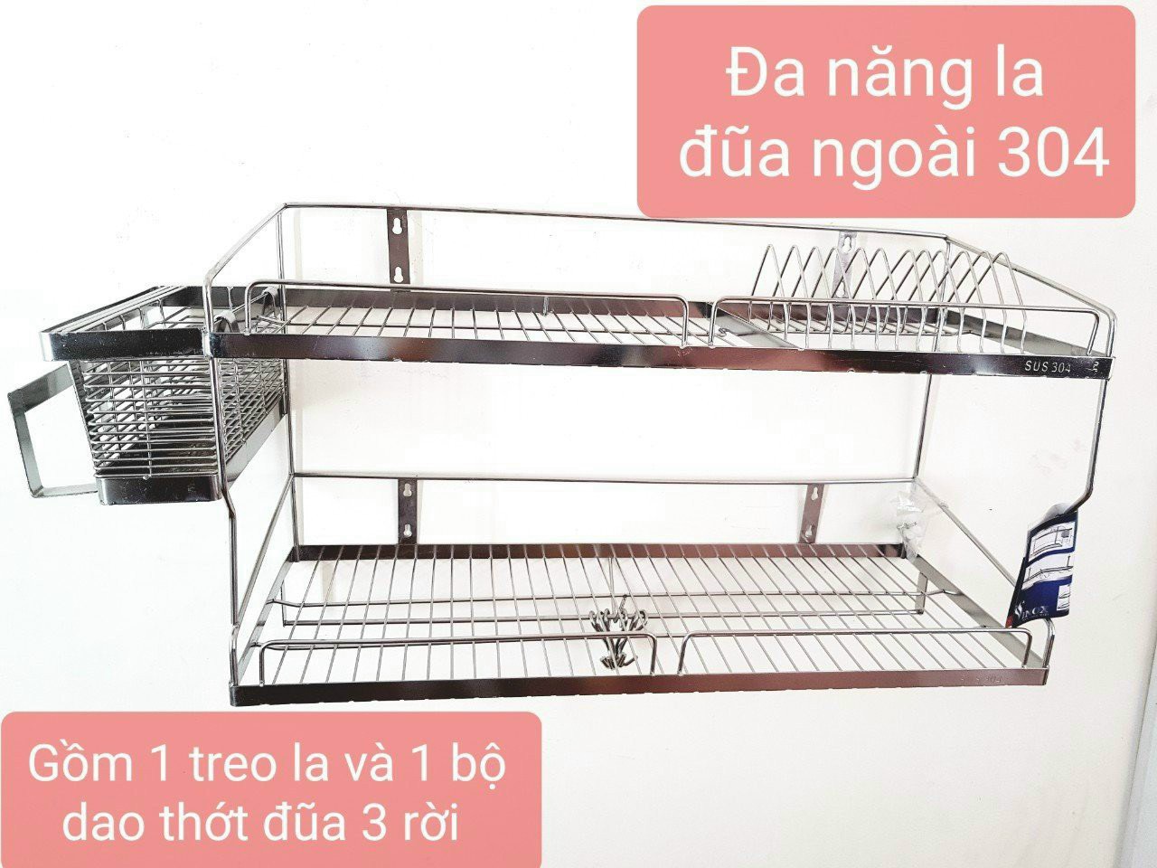 Kệ bếp đa năng đũa ngoài inox 304