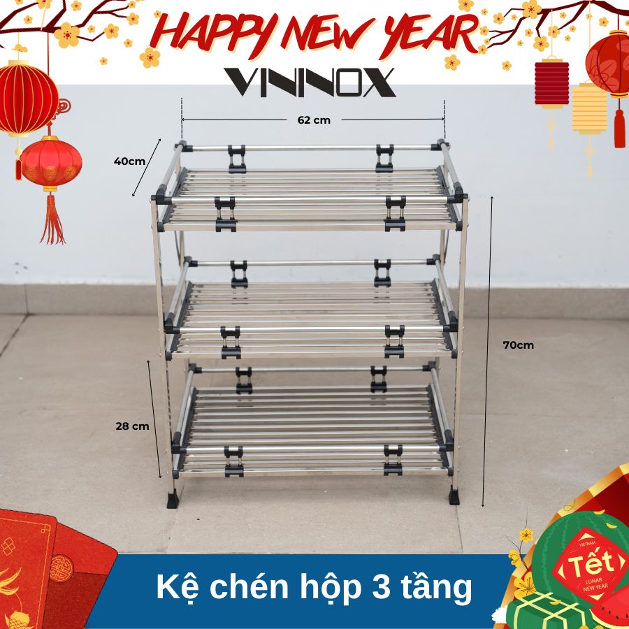 Kệ chén inox Vininox cho ngày Tết