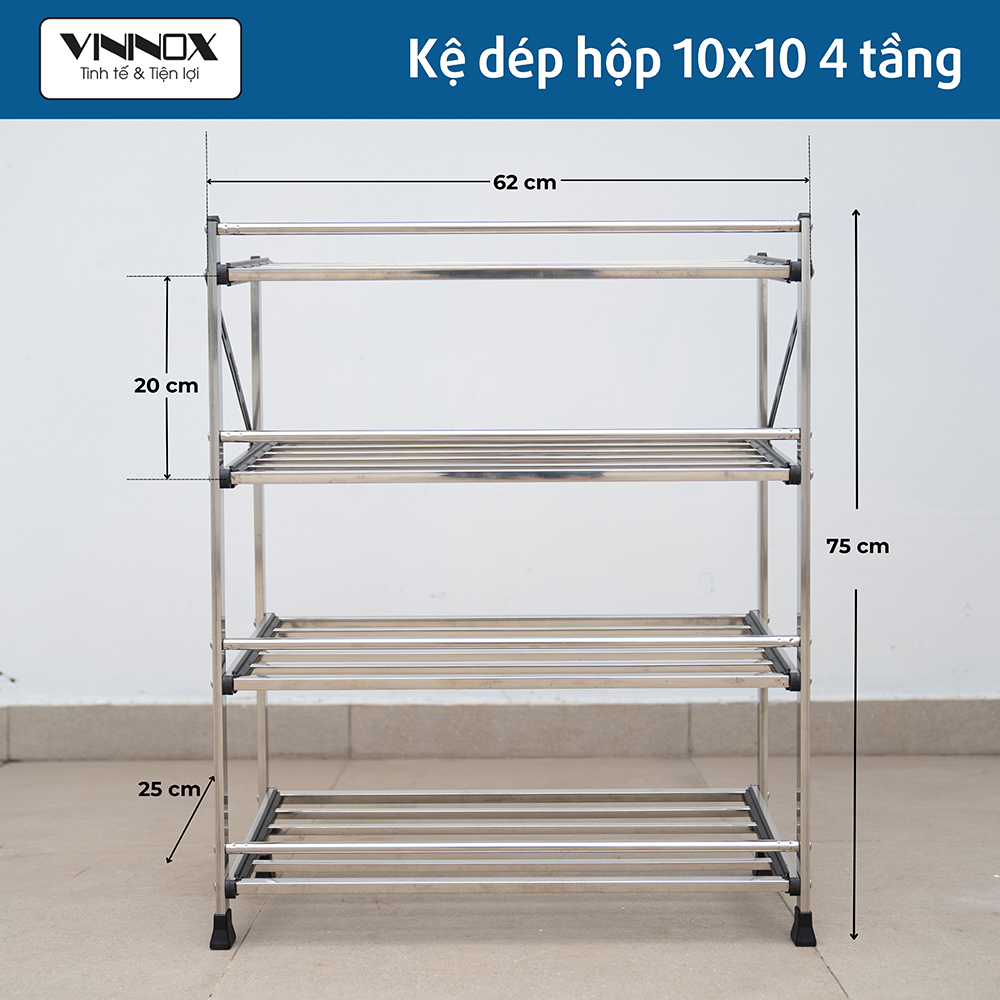 Kệ dép inox 3 tầng