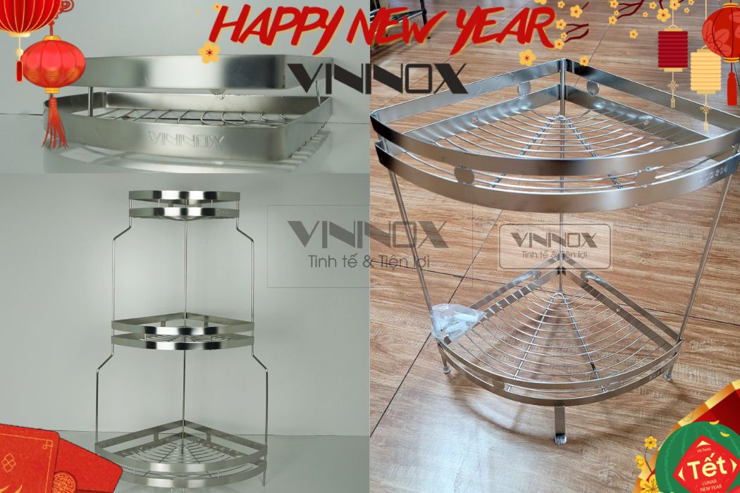 Set kệ inox cho phòng tắm Vininox