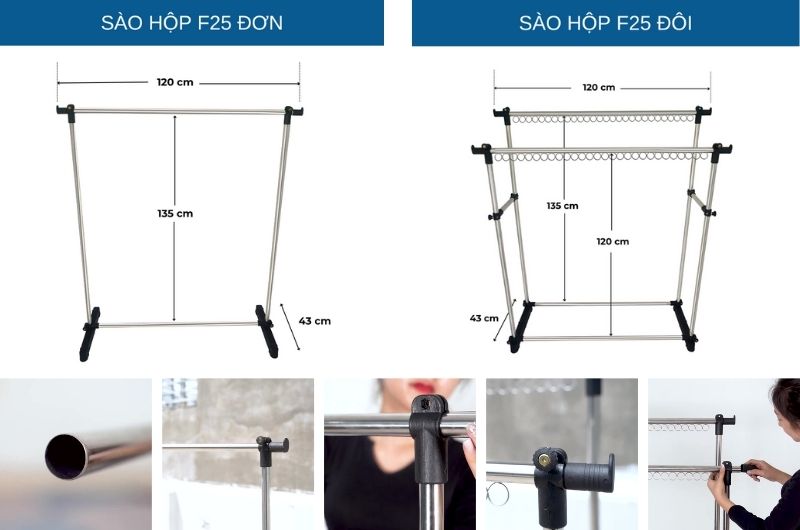 Đăc tính của sào hộp F25